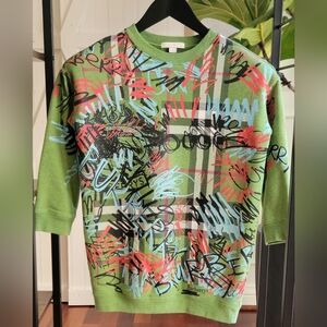 Burberry Children's Unisex Multicolor Graphic Crewneck Long Sweater